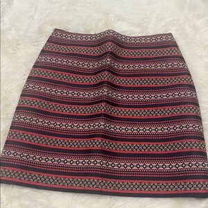Ann Taylor LOFT Woven Cotton Jacquard Mini Skirt Size 6